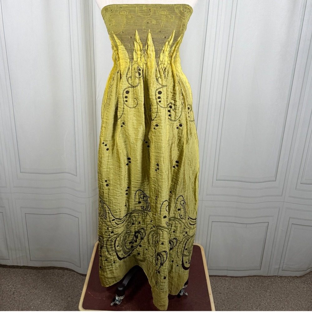 Lapis 2-in-1 Convertible Smocked Maxi Dress Skirt Boho Beach Cover Up OS